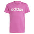 T-shirt fucsia da bambina con logo sul petto adidas Essentials Linear Logo, Abbigliamento Sport, SKU a752000056, Immagine 0